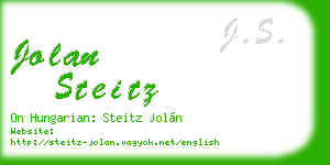 jolan steitz business card